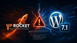مای رایانه 9 مشکل WP Rocket با WordPress 7.1 و بروز Fatal Error