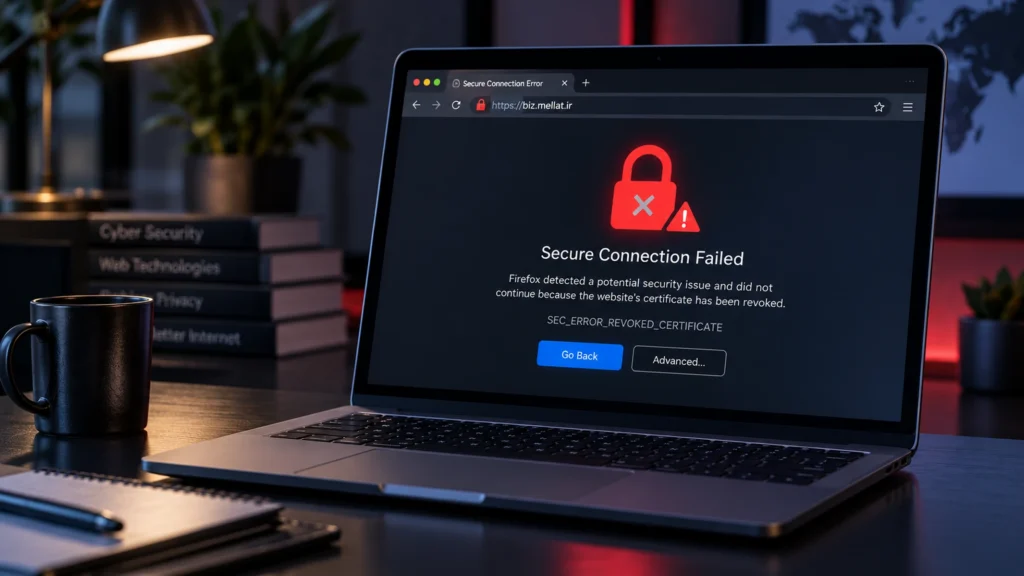 خطای SEC_ERROR_REVOKED_CERTIFICATE در فایرفاکس